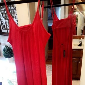 Express red maxi dress